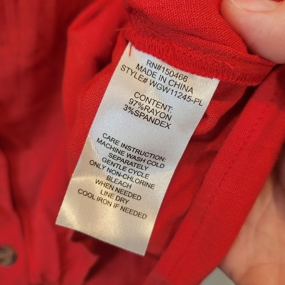 Market & Spruce Wide Strap Camisole  Size 1X Red/Orange - Picture 8 of 8